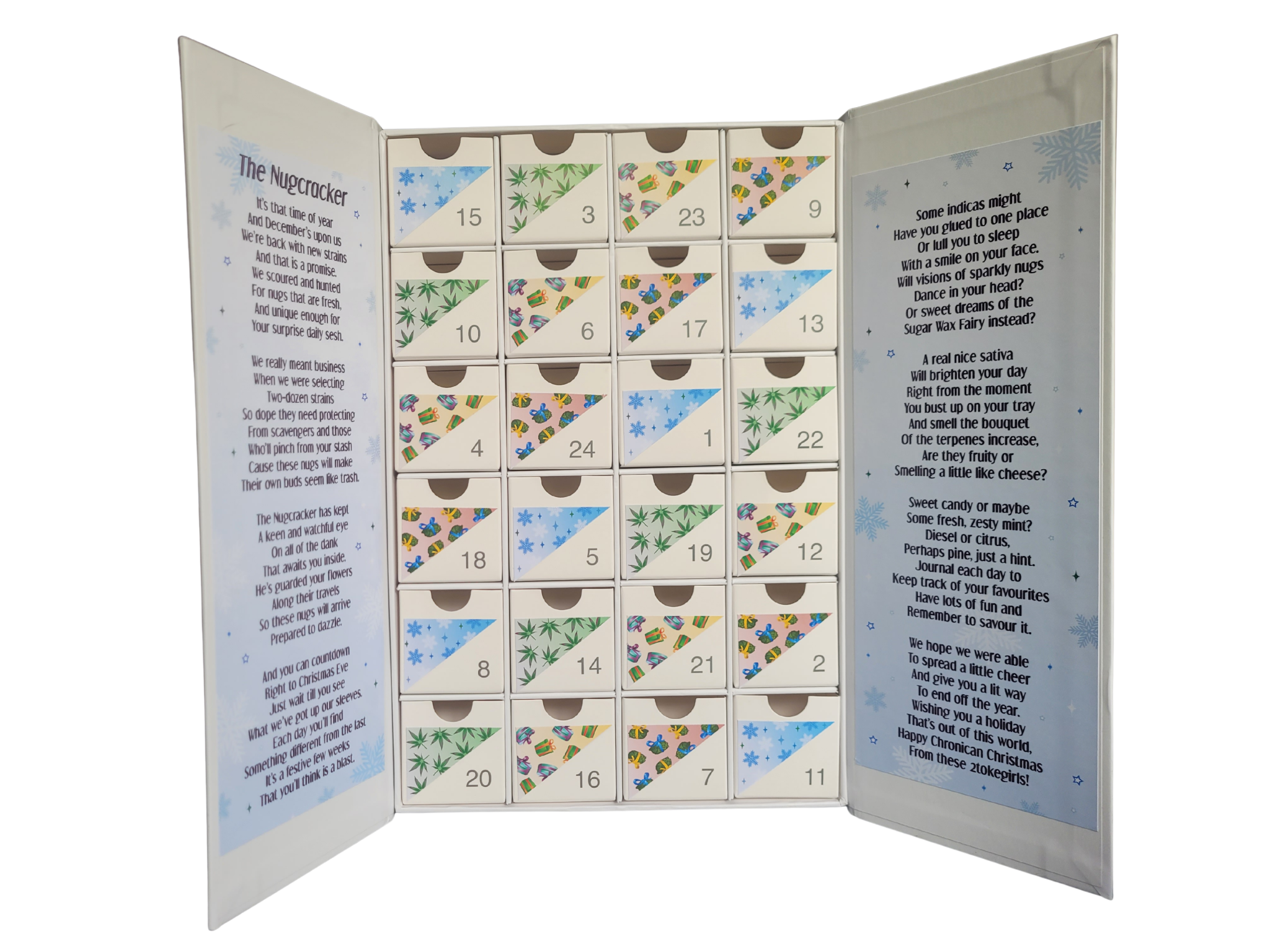 Chronican Christmas Calendar by 2tokegirls Buy Cannabis and Magic Mushrooms in Canada